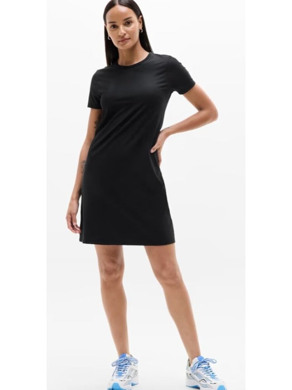Athleta Essential Tee Dress Lightweight Supima Cotton-sz Small